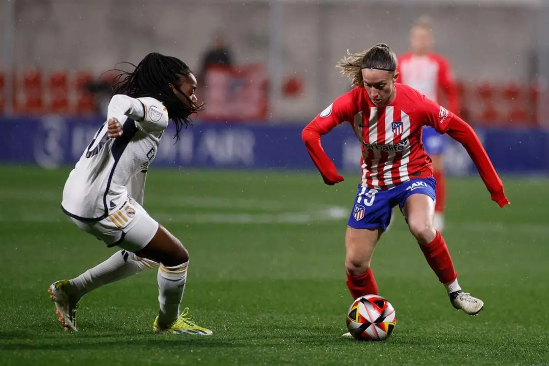 Eva Navarro, en un lance de los cuartos de final de la Copa de la Reina ante el Real Madrid