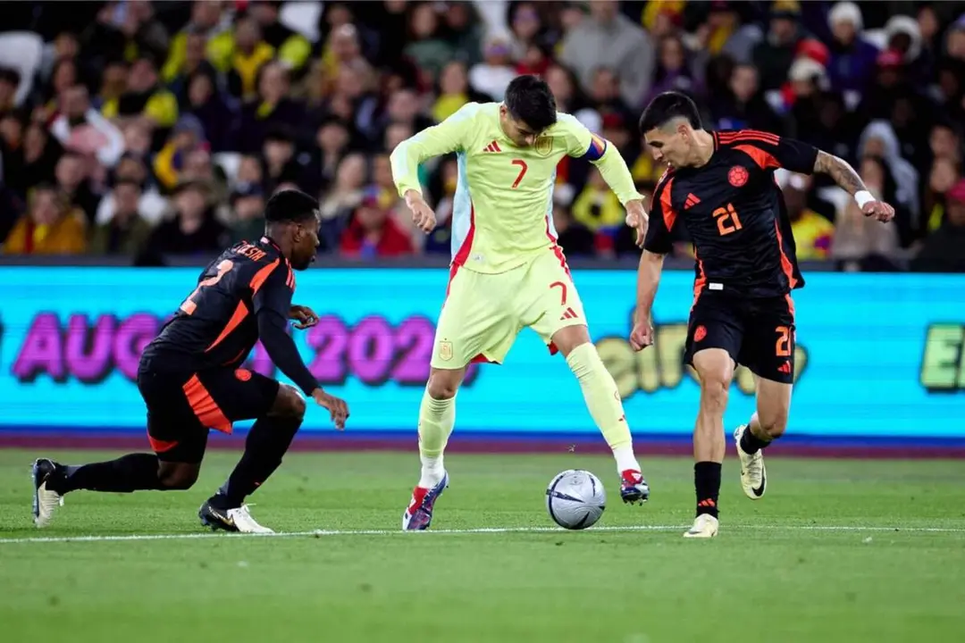 Morata durante el partido