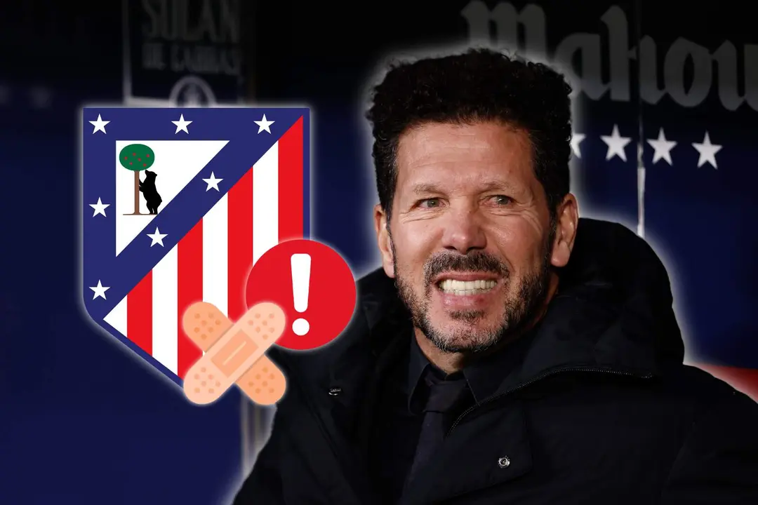 Diego Pablo Simeone, atento a su nueva baja