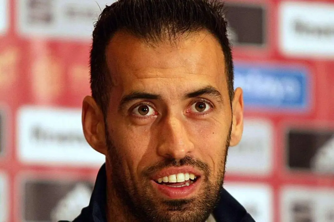 Sergio Busquets en una rueda de prensa