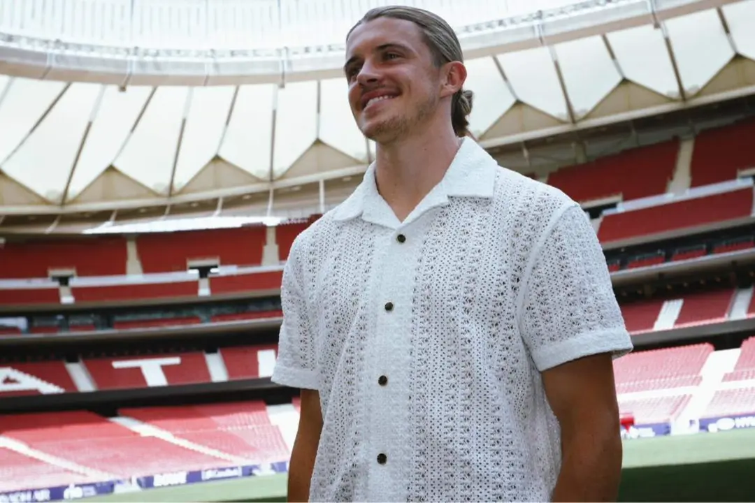 Conor Gallagher posando en el Metropolitano