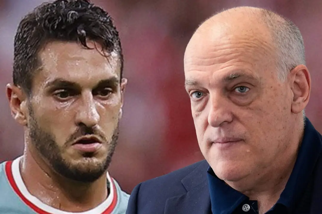 Koke se enfrenta a Javier Tebas