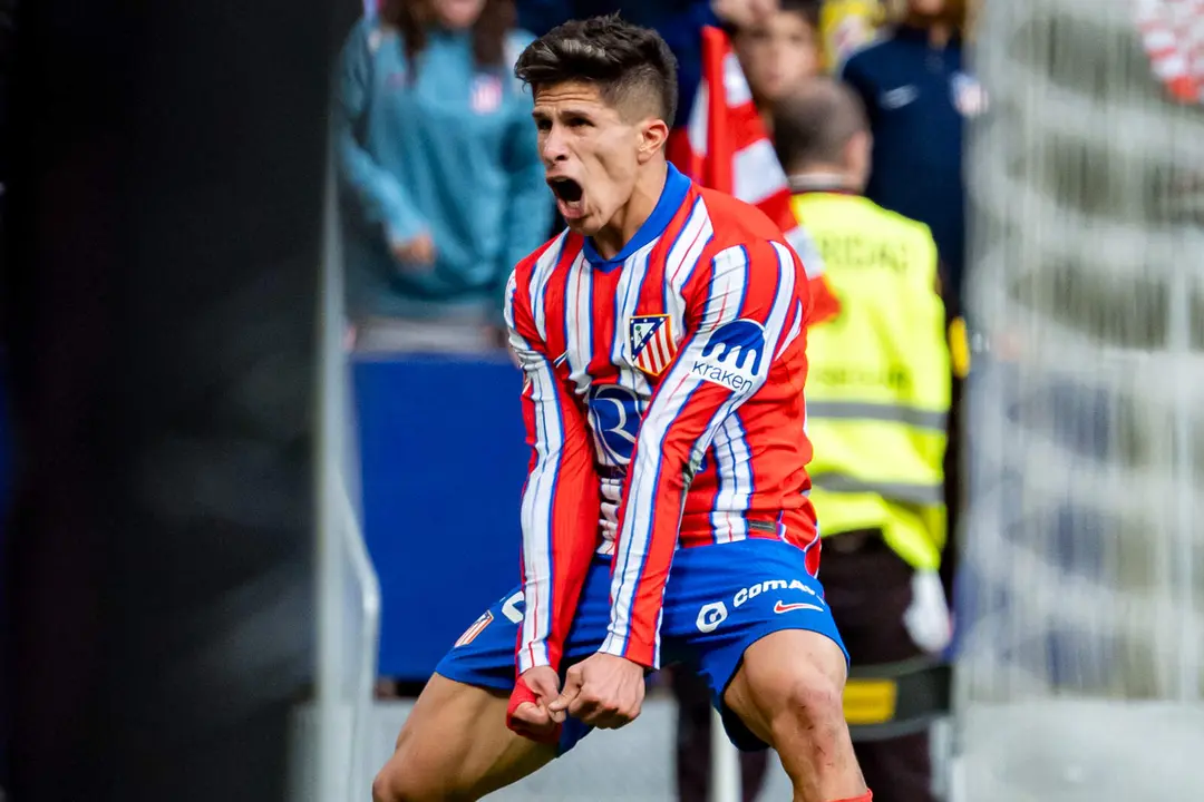 Giuliano Simeone celebrando el gol