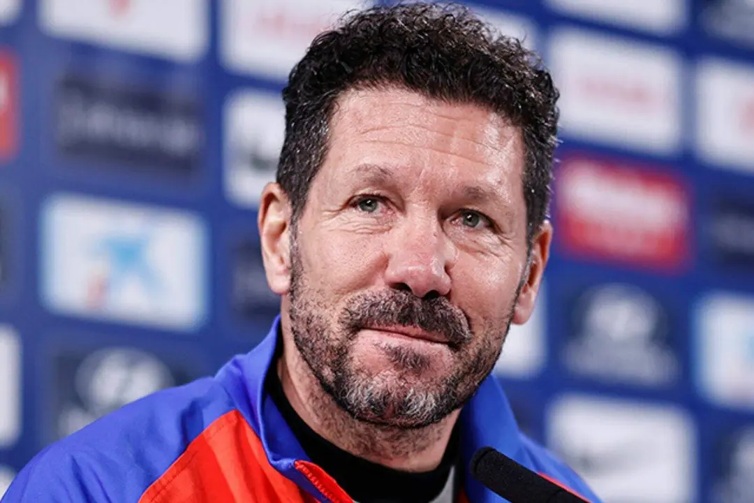 Simeone durante una conferencia de prensa | Fuente: (@Atleti)