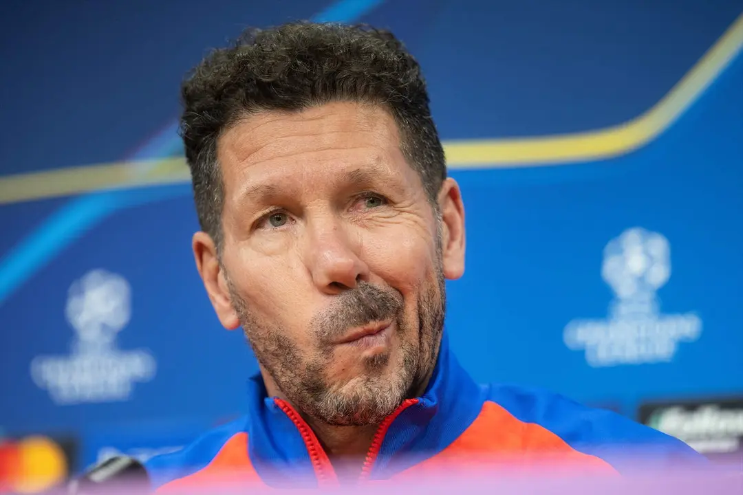 Diego Pablo Simeone en rueda de prensa / Fuente (@Atleti)