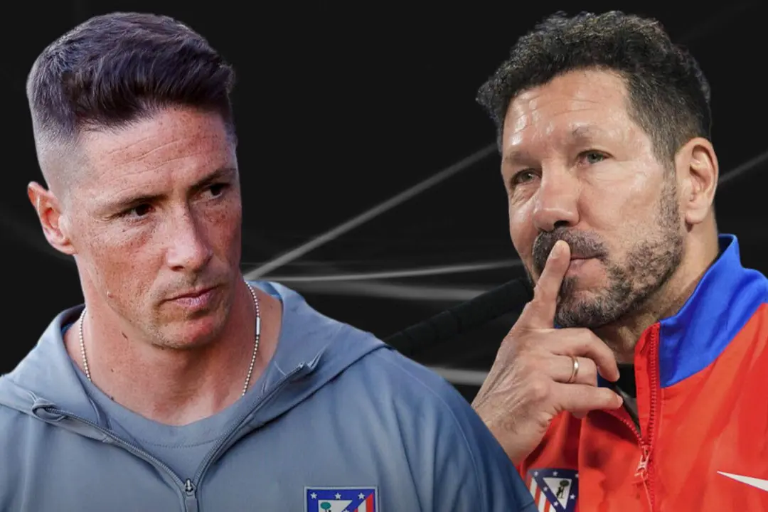Fernando Torres y Simeone en contacto