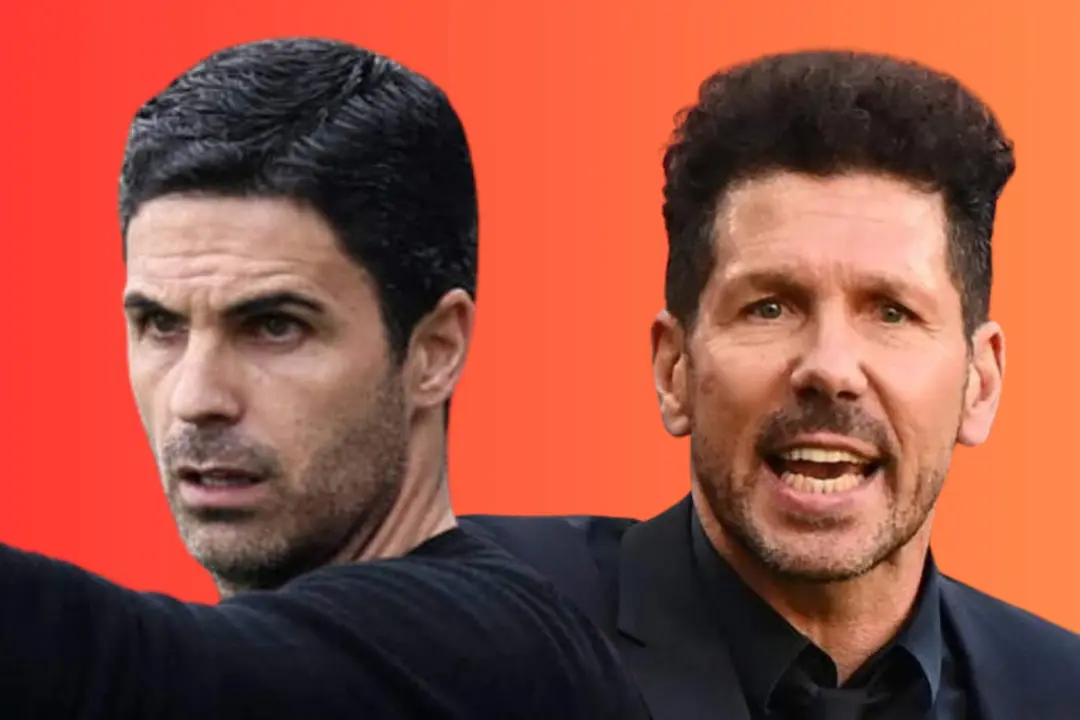 Mikel Arteta y  el Cholo Simeone