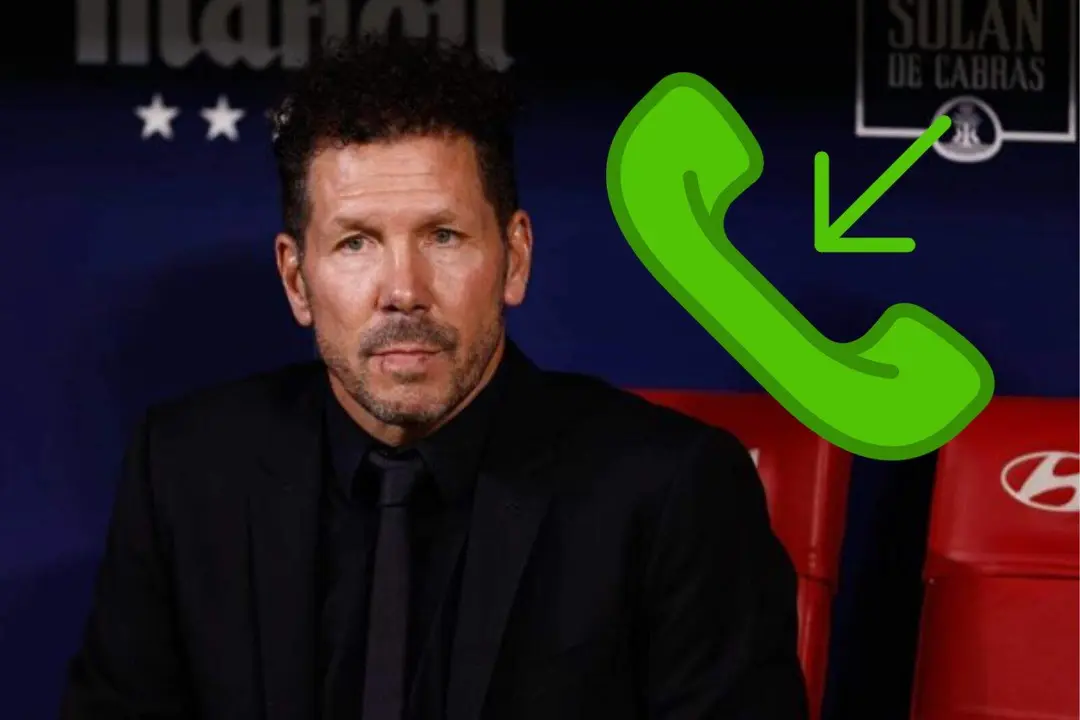 Simeone, atento a la situaci&oacute;n. | Fuente: (@Atleti y Canva)