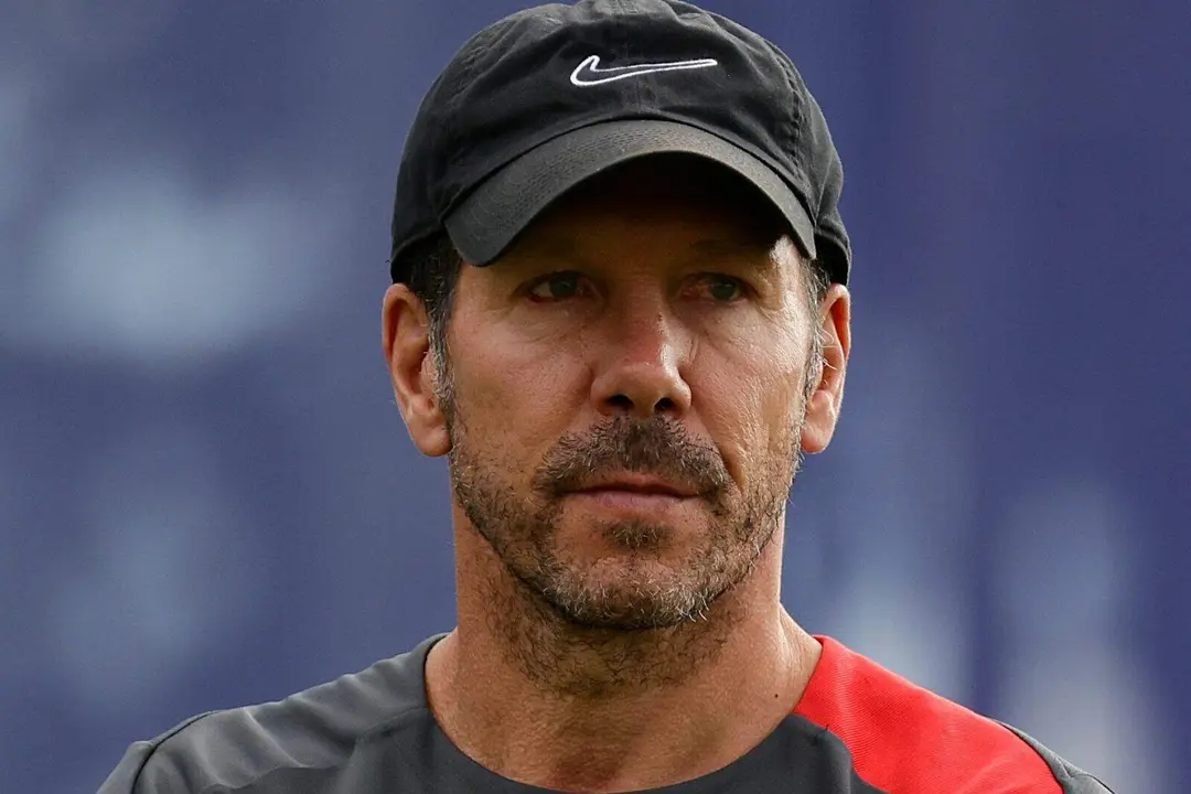 Simeone durante un entrenamiento