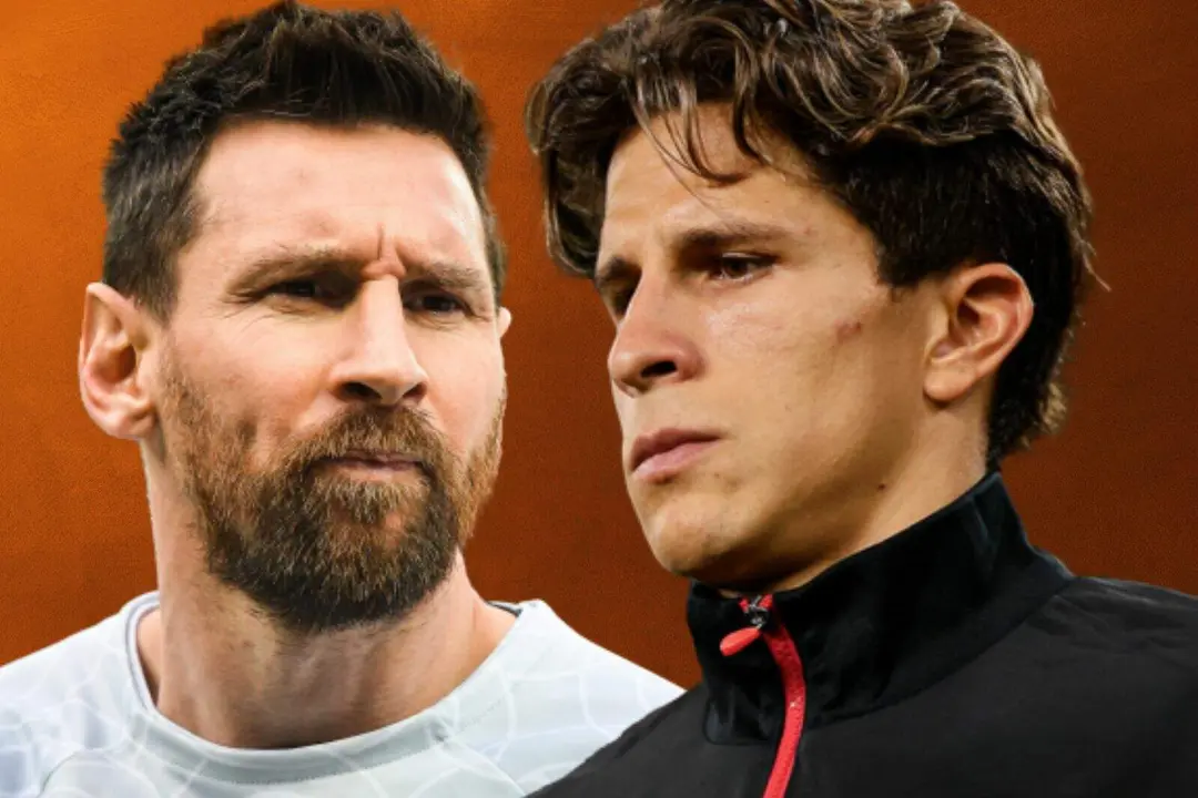 Giuliano aprende de Leo Messi