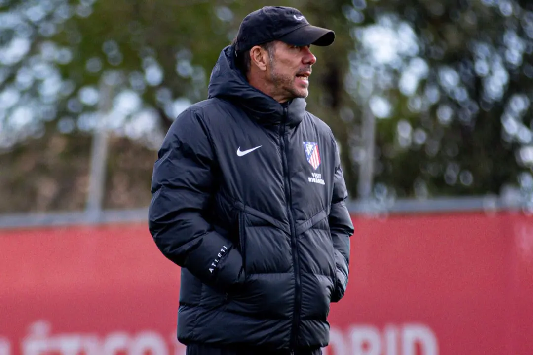 El Cholo preparando el partido