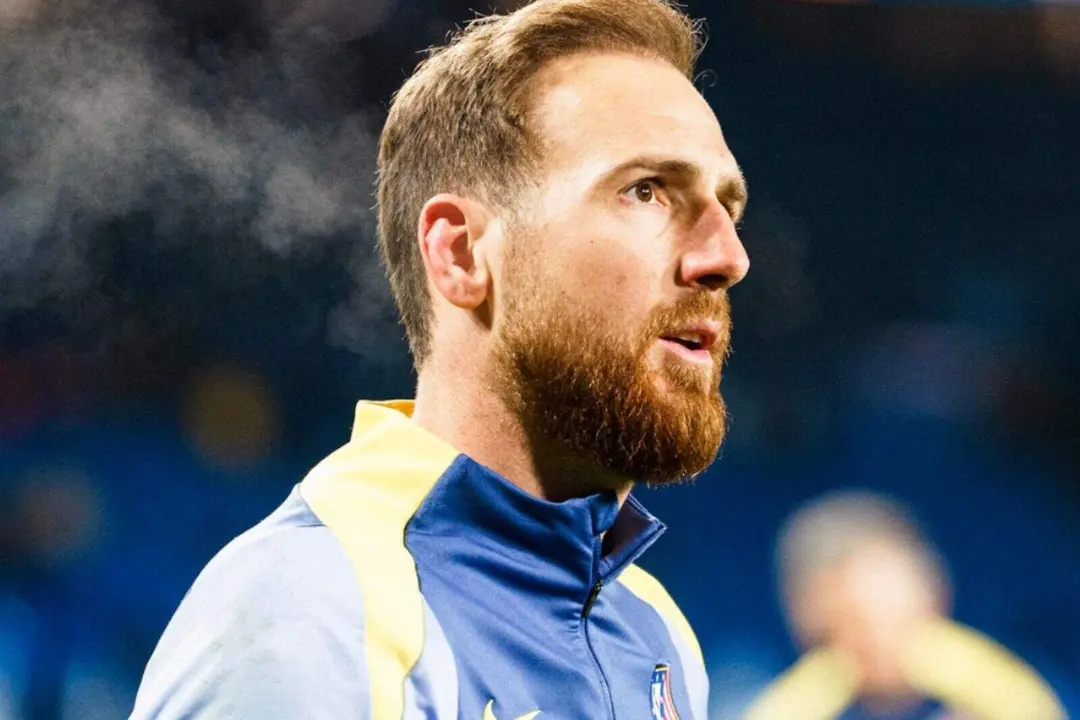 Jan Oblak en un calentamiento