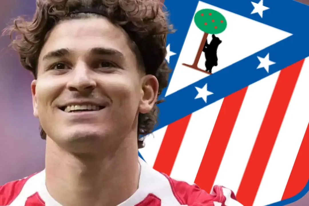 Juli&aacute;n &Aacute;lvarez y su incierto futuro | Fuente: (Canva y @Atleti)