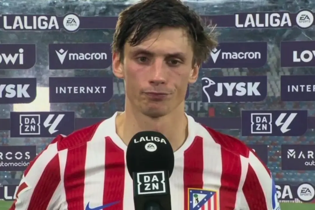 Le Normand tras el partido | Fuente: DAZN