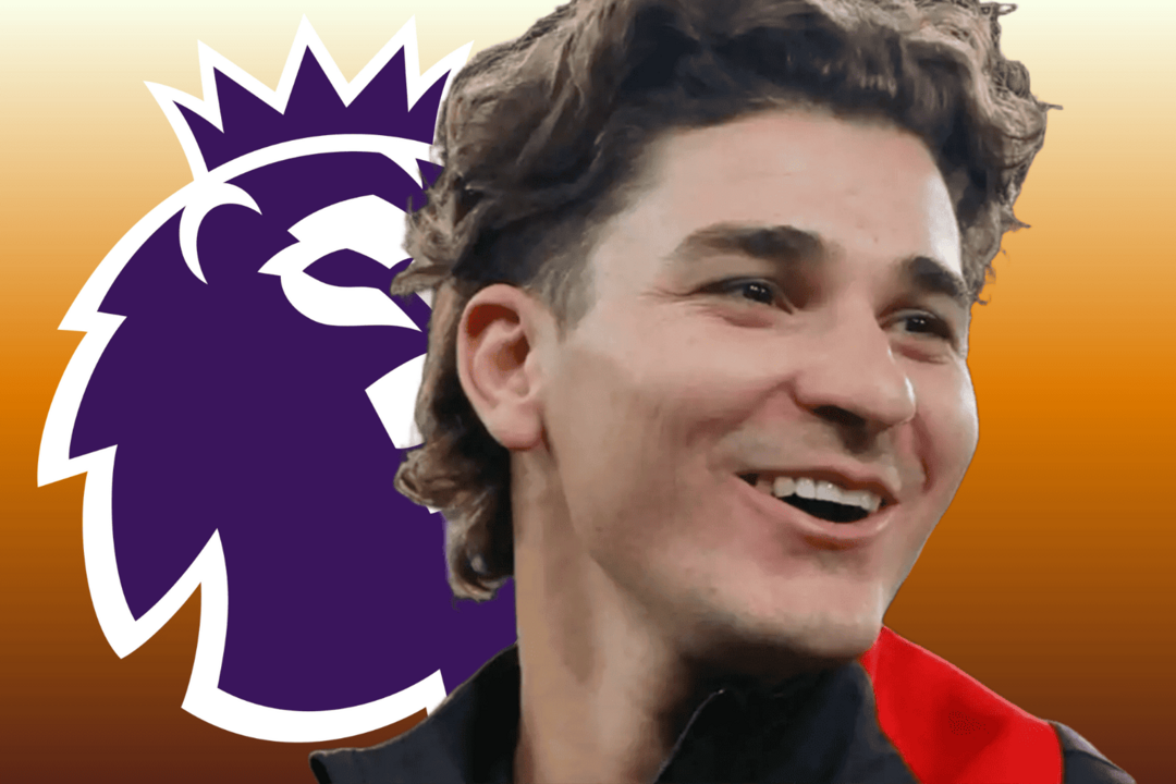En la Premier se fijan en Juli&aacute;n Alvarez | Fuente (Canva, @Atleti)