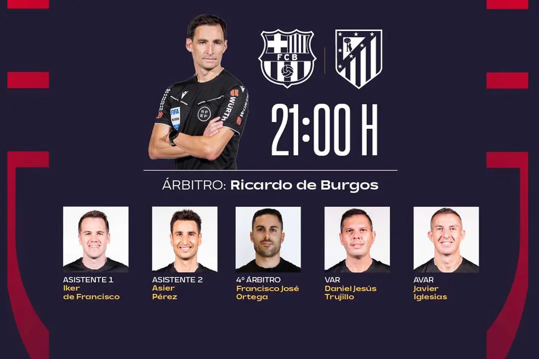 Ricardo de Burgos es el &aacute;rbitro designado para el partido de Copa del Rey