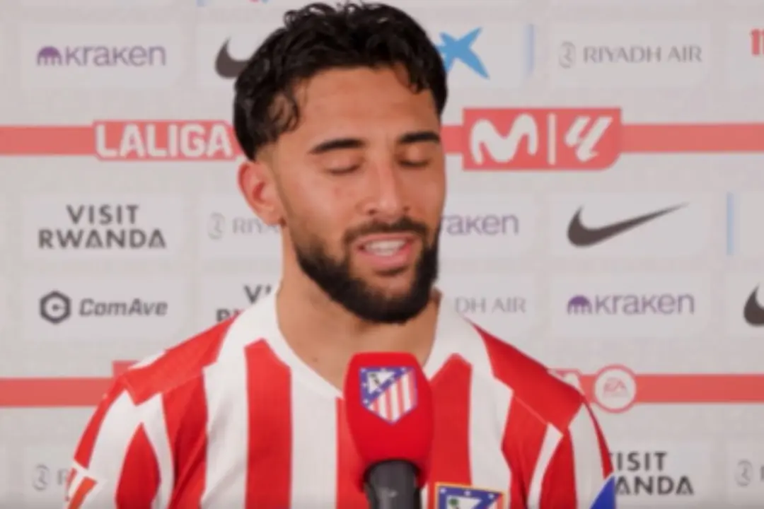 Nico, feliz tras su doblete. | Fuente: (@Atleti)