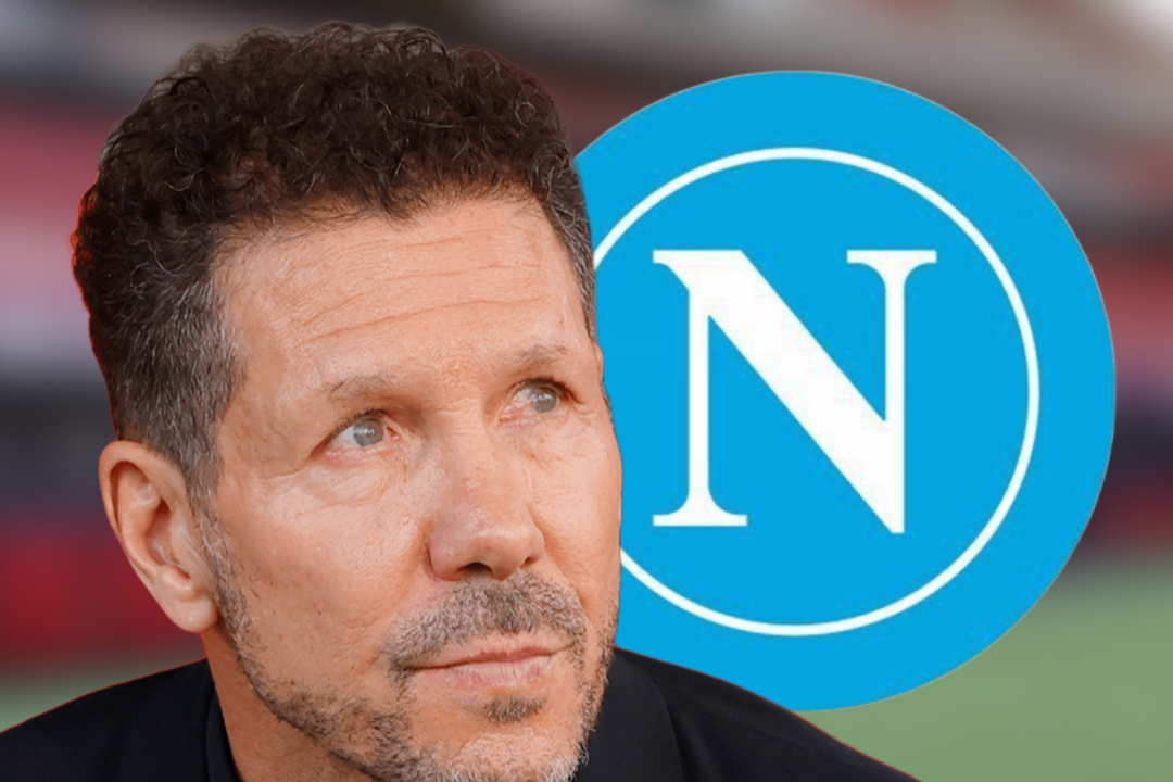 El N&aacute;poles, en busca de un fichaje que quer&iacute;a el Atleti | Fuente (@Atleti y Canva)