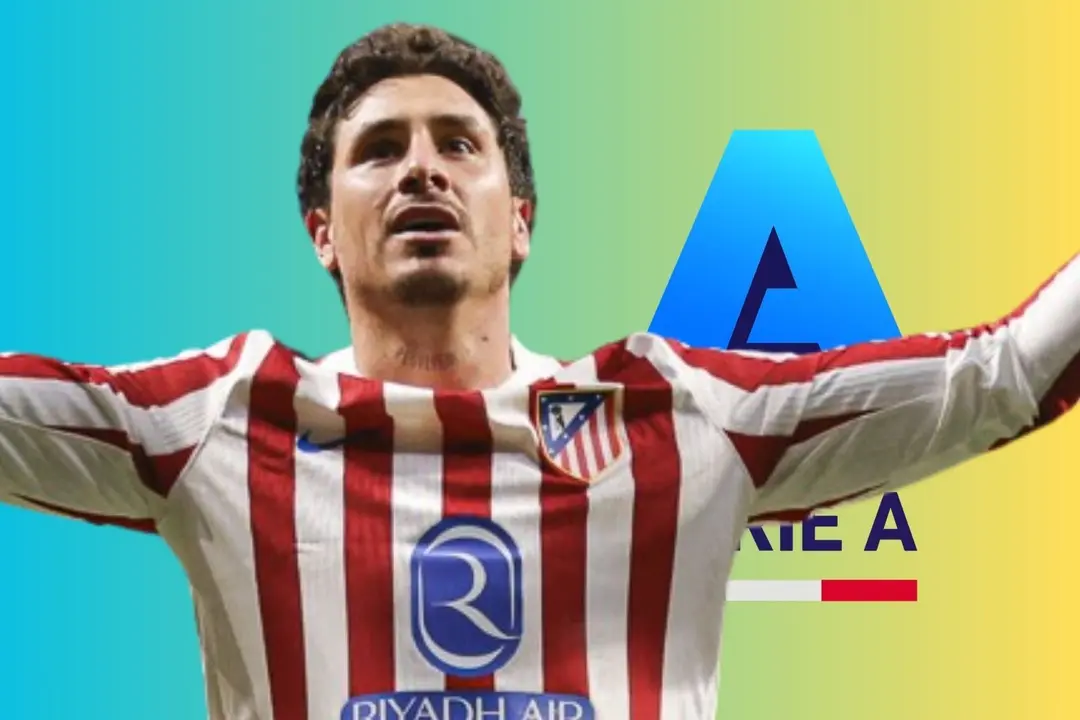 Gim&eacute;nez podr&iacute;a tener recambio en Italia | Fuente: (@Atleti y Canva Pro)