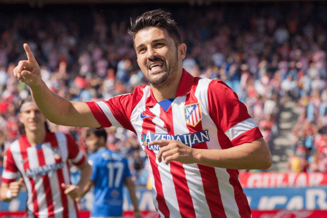 David Villa en su etapa como rojiblanco | Fuente (Biquipedia)