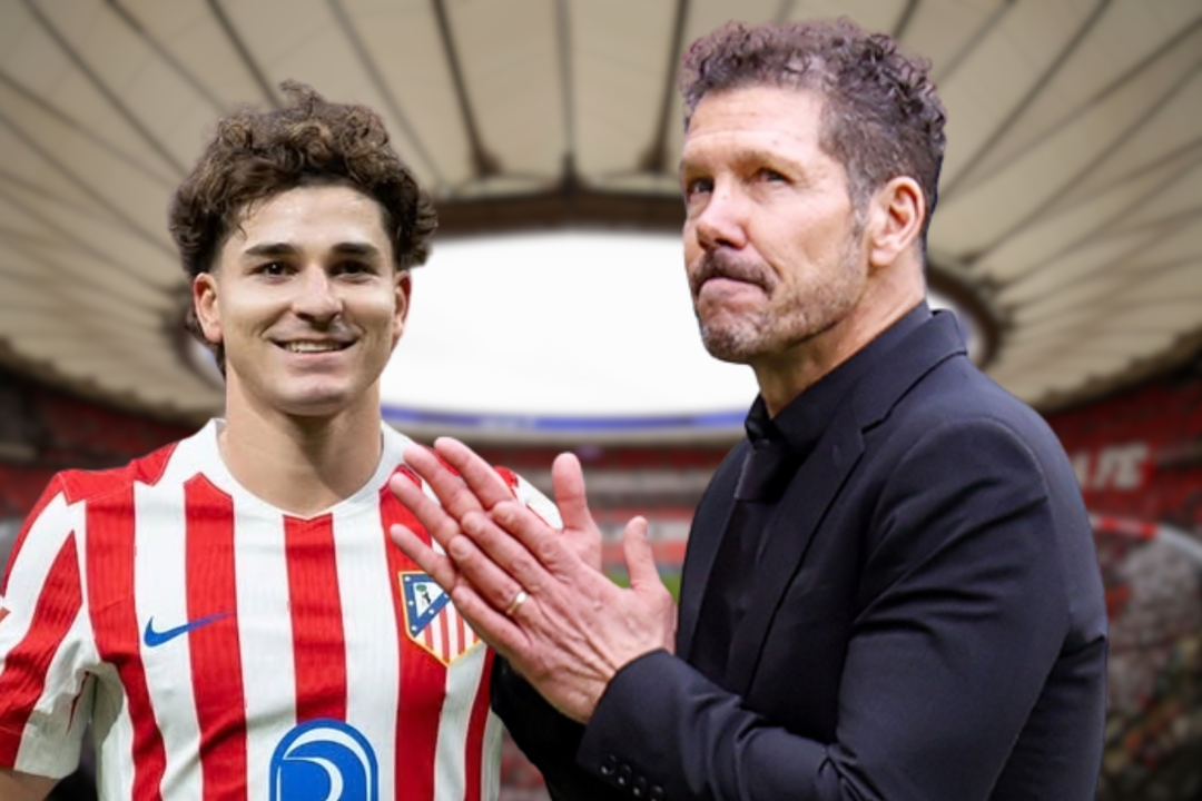 El Cholo zanja el tema del futuro de Juli&aacute;n | Fuente: (@Atleti y Canva Pro)