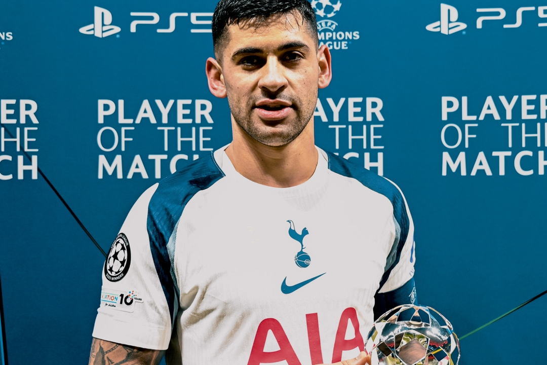 El "Cuti" tras ser nombrado hombre del partido en Champions | Fuente: (@spursofficial)