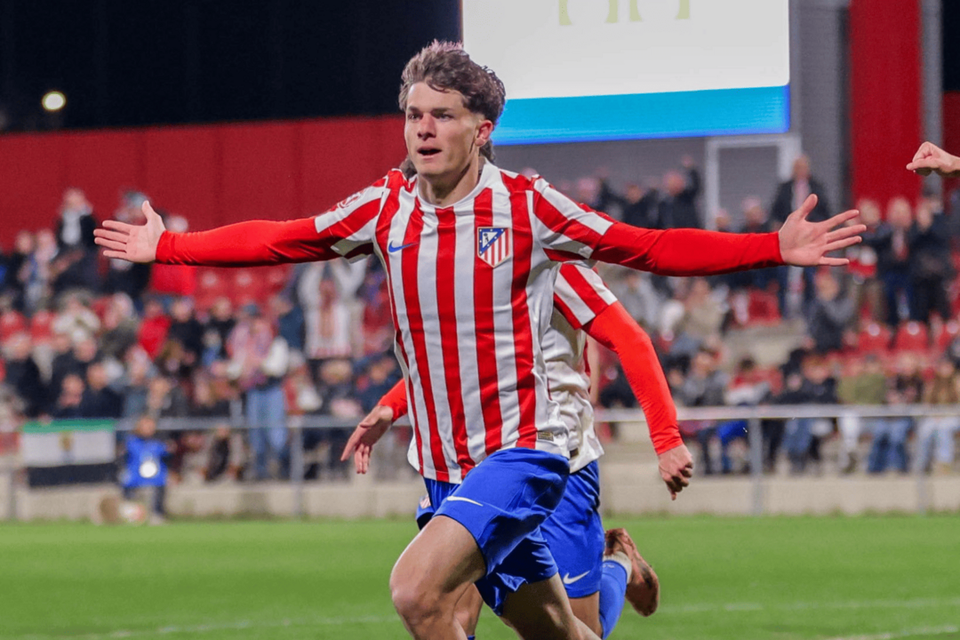 Miguel Cubo, delantero del Atl&eacute;tico Madrile&ntilde;o | Fuente (@AtletiAcademia)