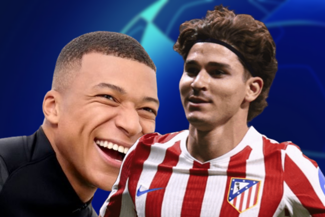 La lucha entre Juli&aacute;n y Mbapp&eacute; | Fuente (@Atleti, @Kmbappe y canva)