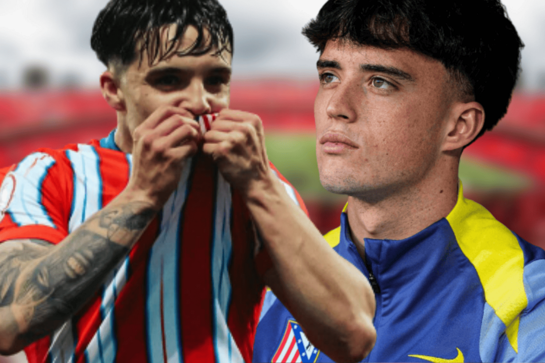 El Atl&eacute;tico de Madrid sali&oacute; con varios canteranos en Sevilla | Fuente (@AtletiAcademia, @javier_6bf, Canva)