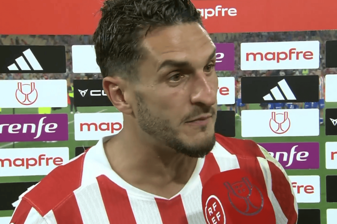 Koke compareci&oacute; tras el partido | Fuente (@MPlusDeportes)