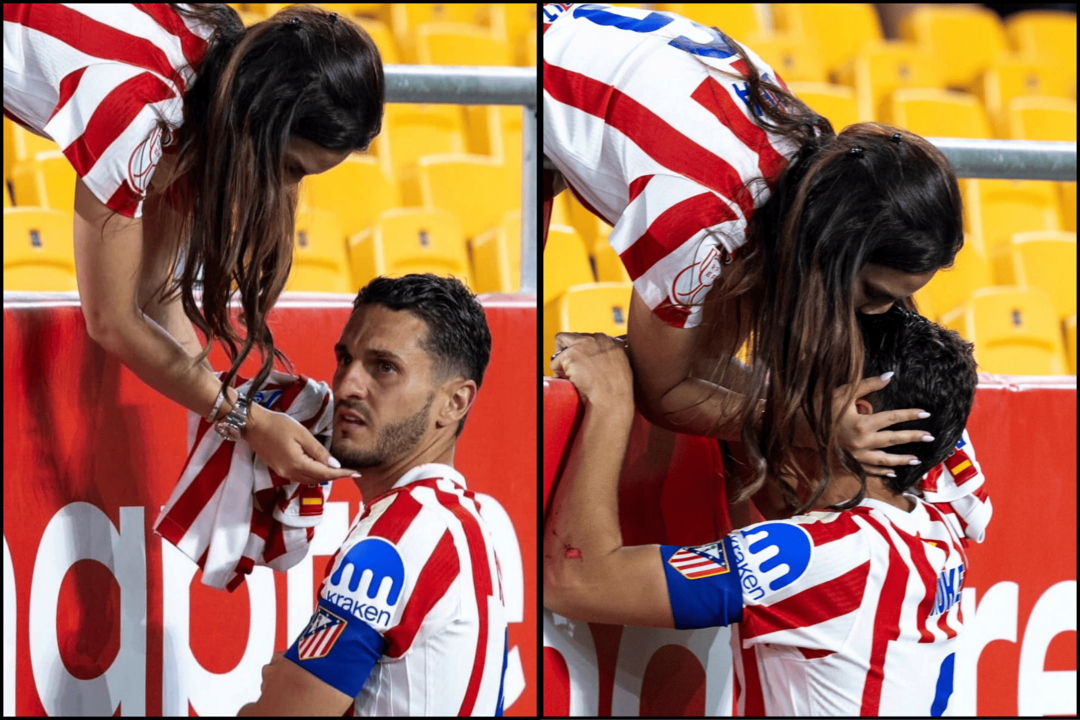 Koke recibi&oacute; el cari&ntilde;o y apoyo de su mujer tras la Copa del Rey | Fuente (@beatrizespejel, @juliromanfilms, Canva)