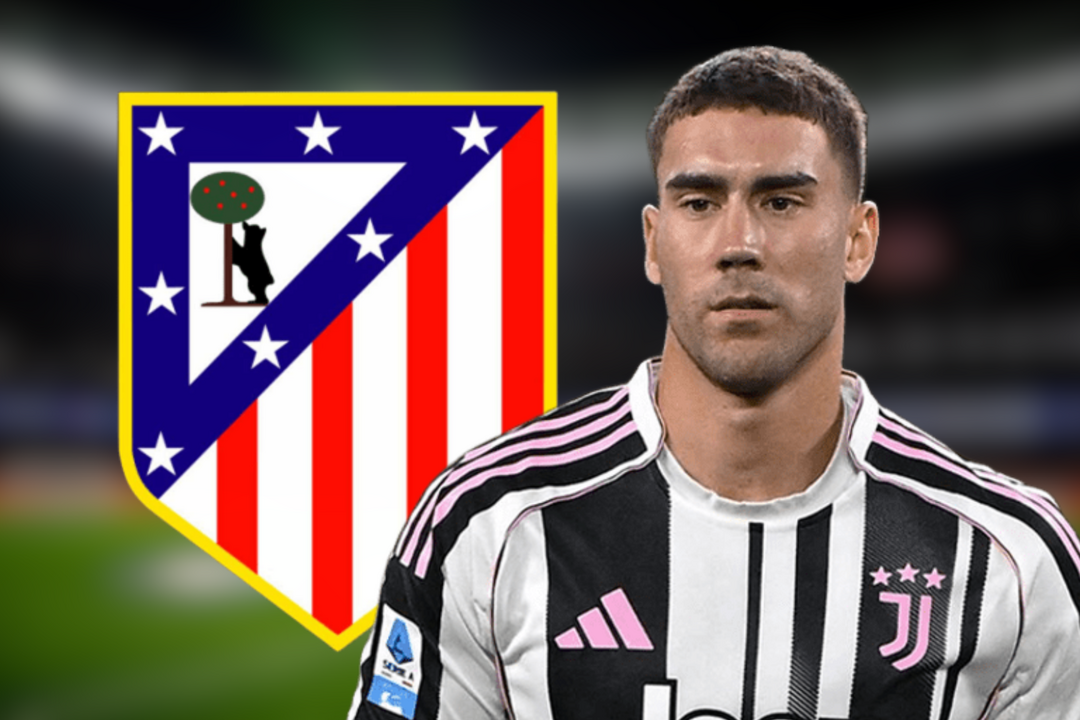 Se reactiva la operaci&oacute;n de Vlahovic | Fuente (@Atleti, @Juventusy Canva)