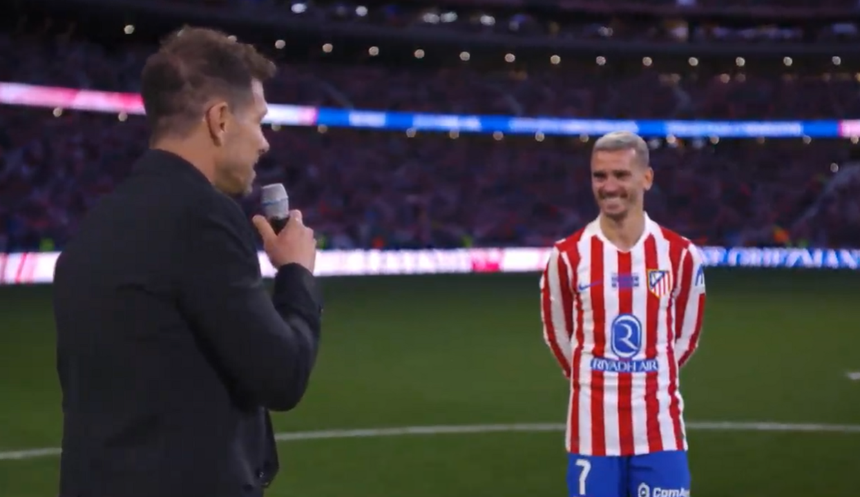Simeone despide a Griezmann