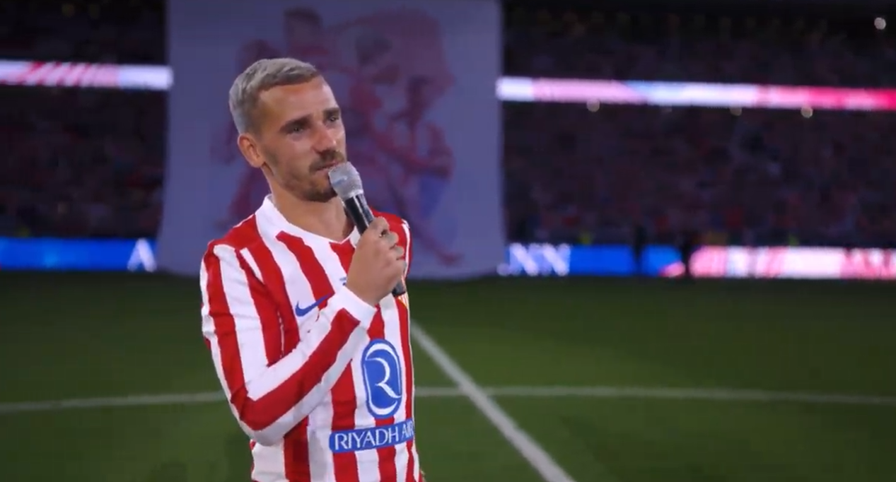 Griezmann, en su acto de despedida del Metropolitano | Fuente: (@Atleti)