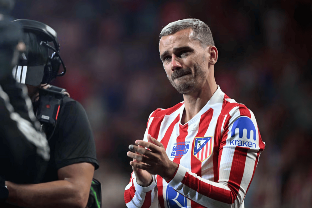 La emoci&oacute;n de Griezmann en su despedida | Fuente (@Atleti)