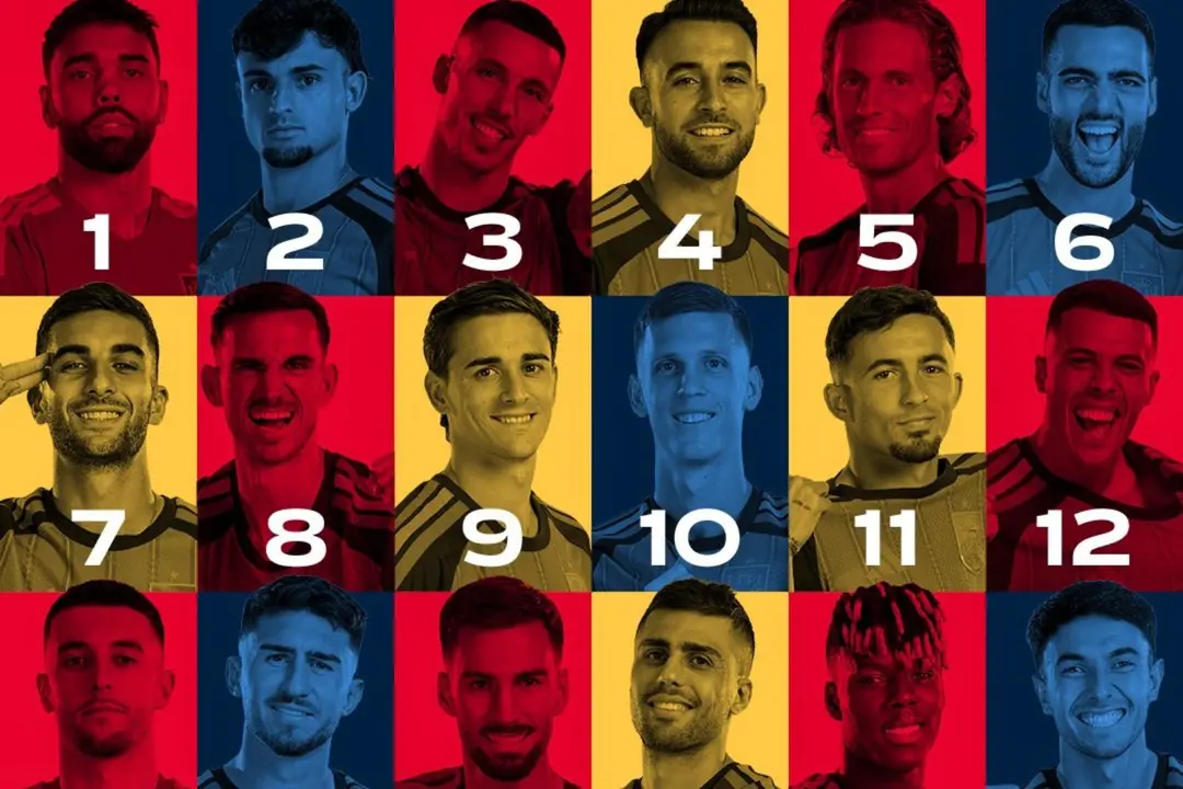 Dorsales de la selecci&oacute;n espa&ntilde;ola en el Mundial | Fuente (@SEFutbol)