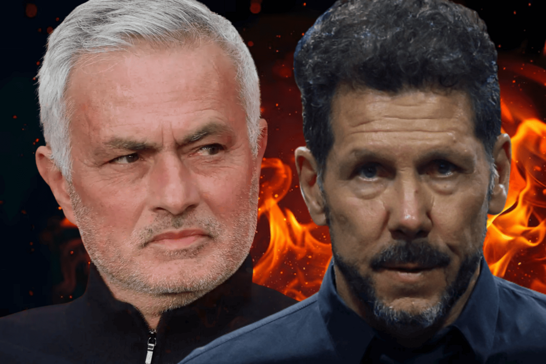 Simeone vs Mourinho: el duelo m&aacute;s explosivo | Fuente (@Atleti, X, Canva)