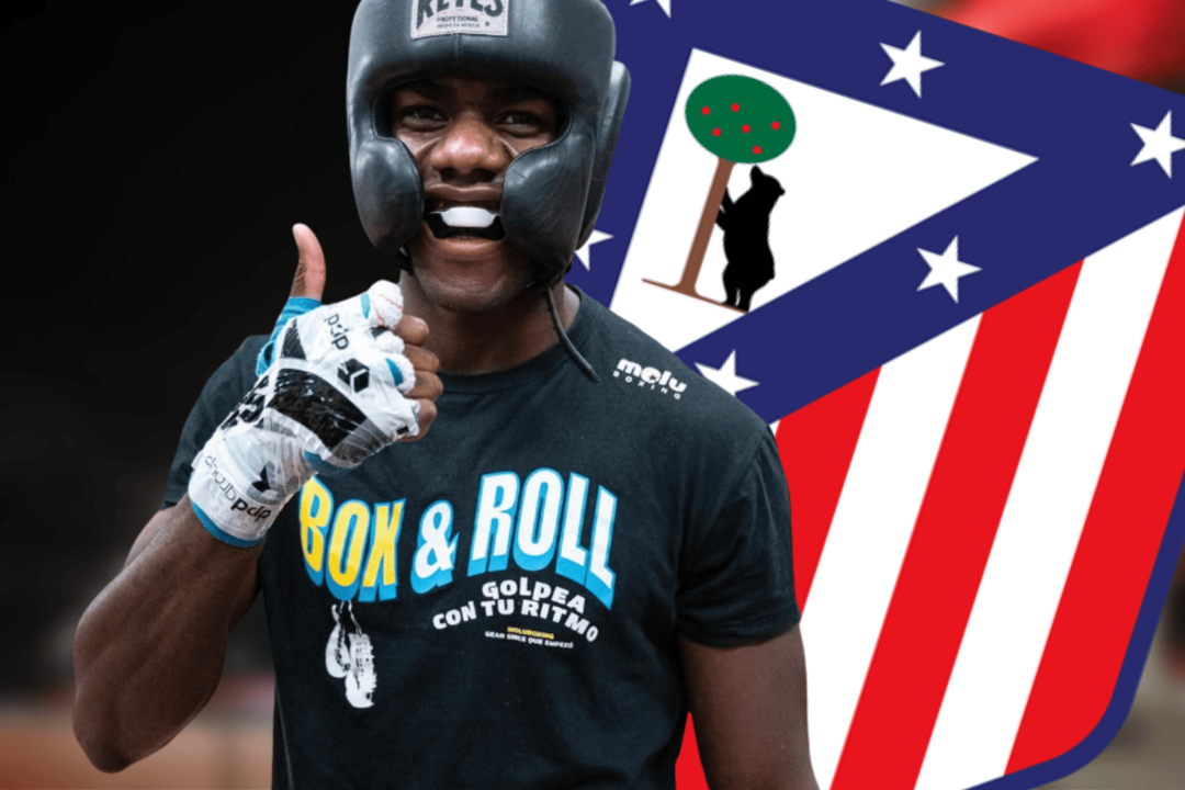 Damian Guinea, el boxeador que lleva al Atl&eacute;tico por bandera | Fuente (@dami_guinea, Canva)