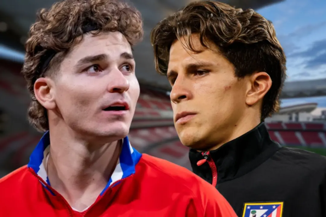 La imagen entre las familias de Juli&aacute;n y Giuliano | Fuente (Canva, @Atleti)