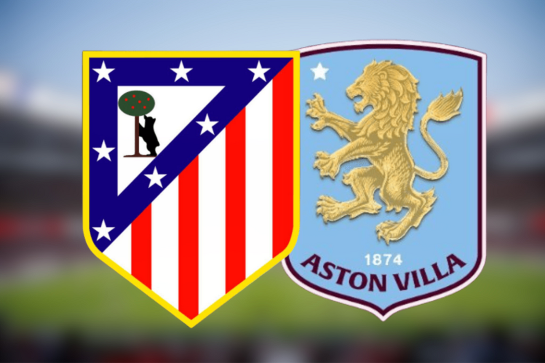 El Atl&eacute;tico, detr&aacute;s de un jugador del Aston Villa  Fuente (@Atleti, AVFCOfficial y Canva)