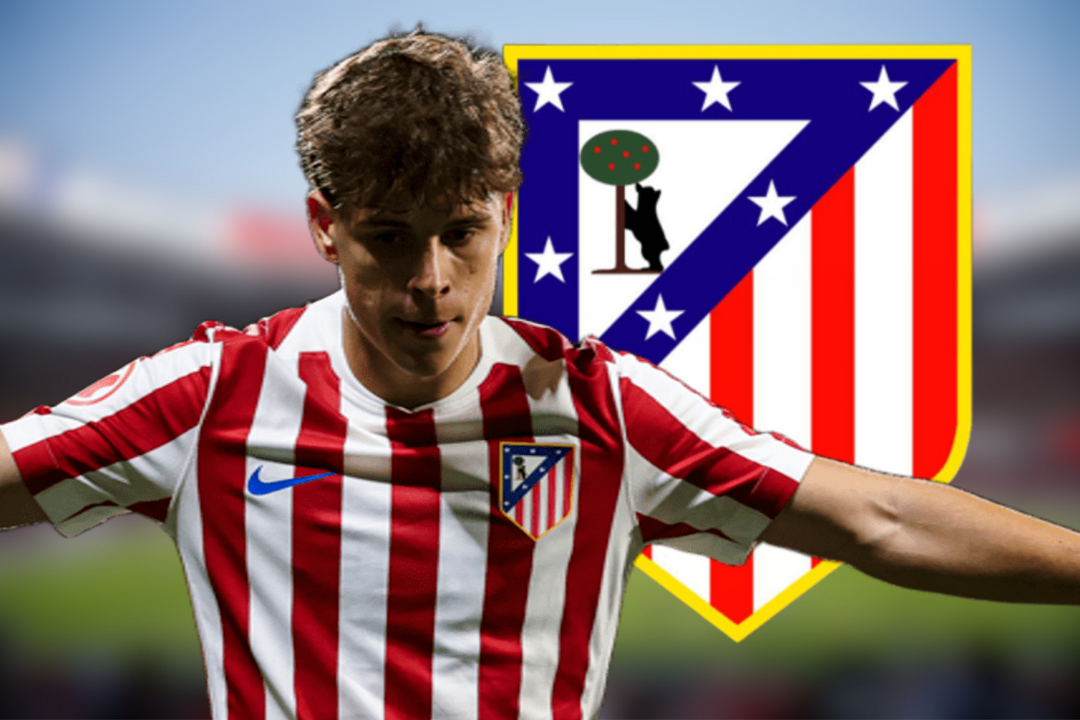 Jano Monserrate se despide del Atl&eacute;tico  Fuente (@AtletiAcademia y Canva)