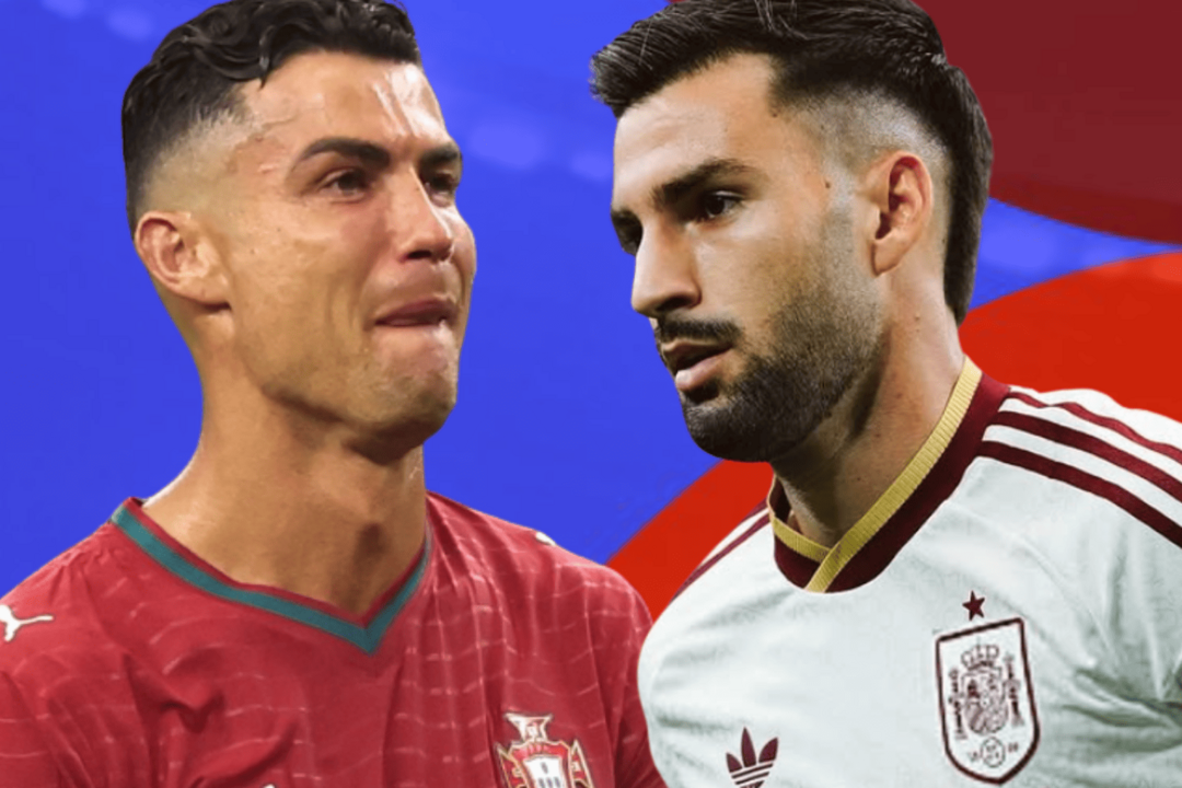 Espa&ntilde;a elimina a Portugal en octavos de final y avanza de ronda | Fuente (@alexbbaena, X, Canva)