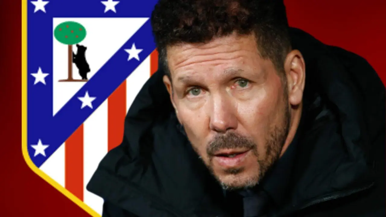 Simeone se fija en un jugador rival. | Fuente: (Canva)