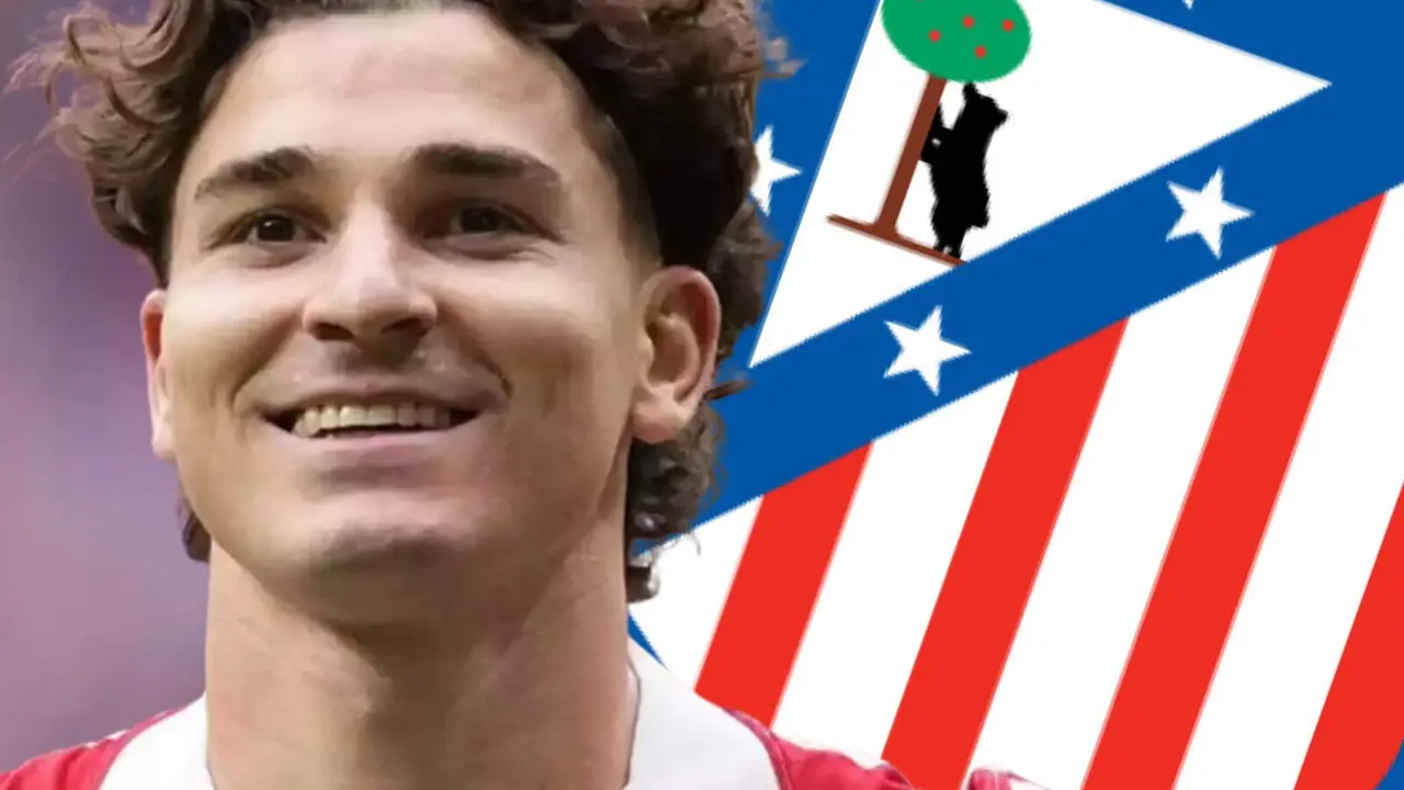 Juli&aacute;n &Aacute;lvarez y su incierto futuro | Fuente: (Canva y @Atleti)