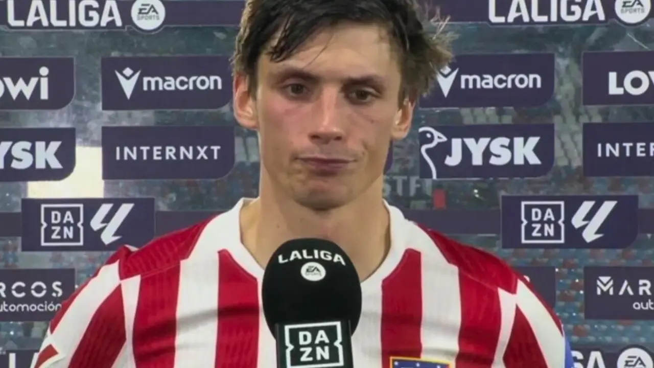 Le Normand tras el partido | Fuente: DAZN