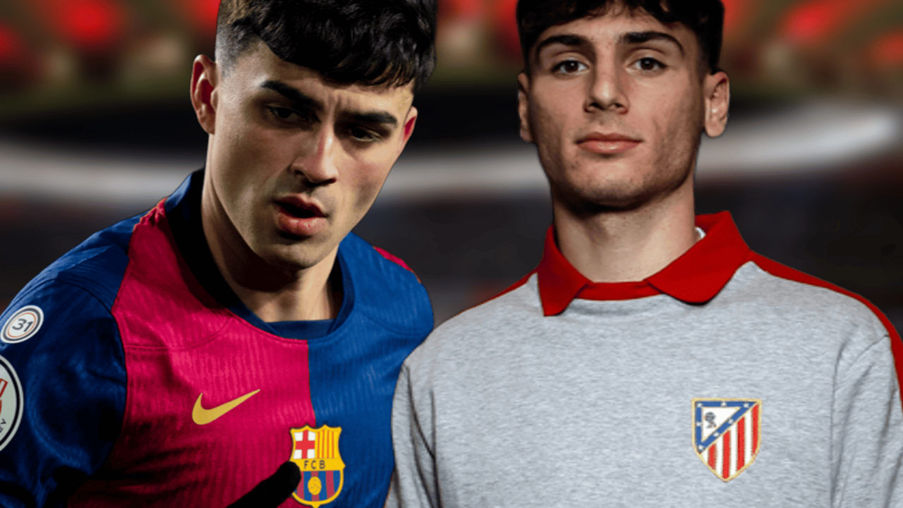 Rodri Mendoza recuerda a Pedri | Fuente: Atl&eacute;tico de Madrid, FC Barcelona, Canva