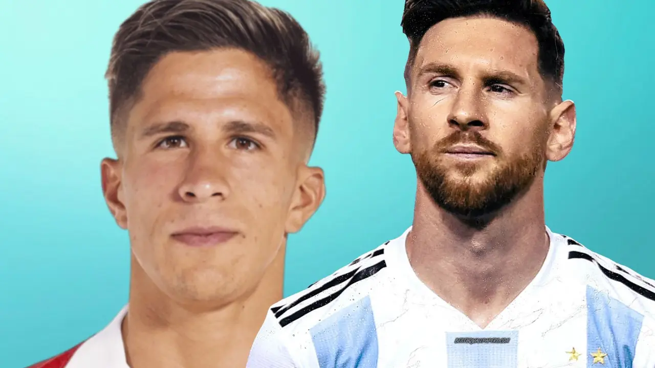Giuliano idolatra al "10" de Scaloni. (Fuente: Canva Pro)