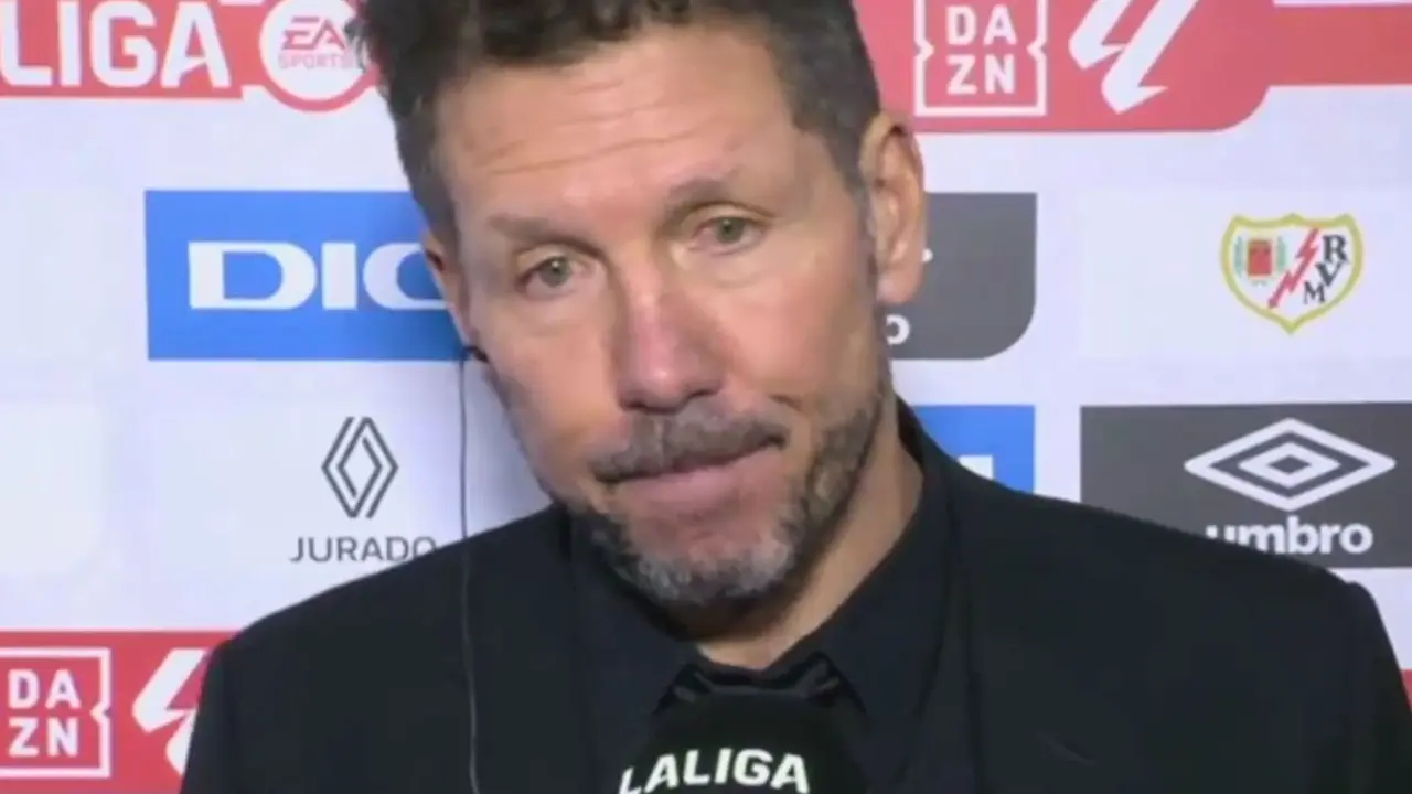 Simeone da la cara ante la prensa | Fuente @DAZN