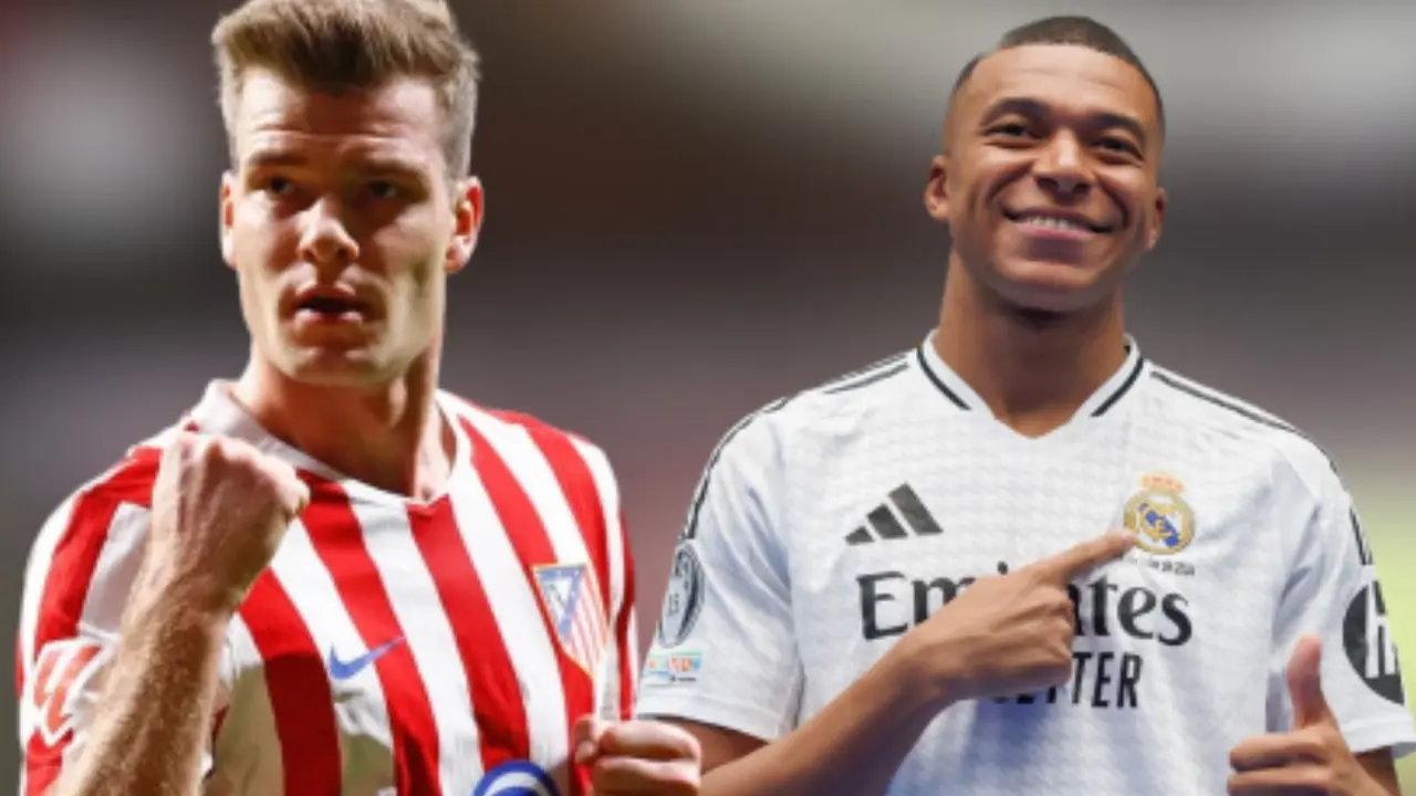 Alexander Sorloth supera a Kylian Mbapp&eacute; en el momento clave del Atl&eacute;tico de Madrid | Fuente: Alexander Sorloth (Instagram), Real Madrid CF