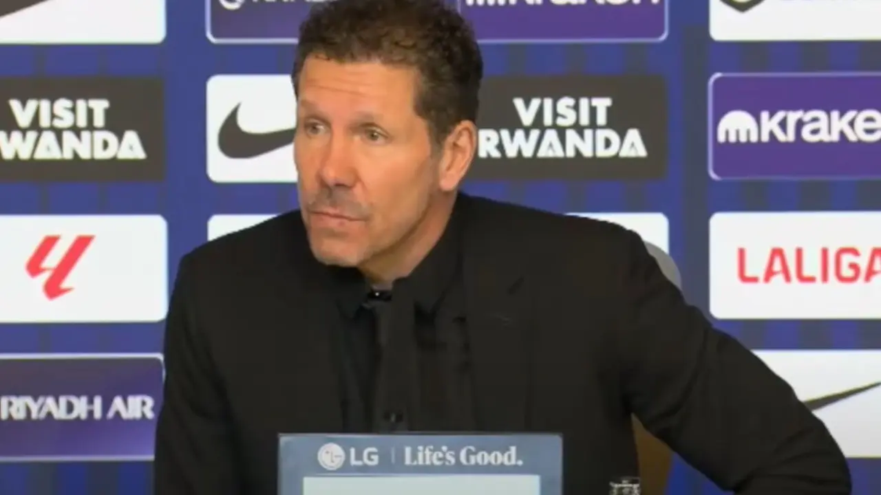 Simeone habl&oacute; en rueda de prensa.| Fuente: (@Atleti)